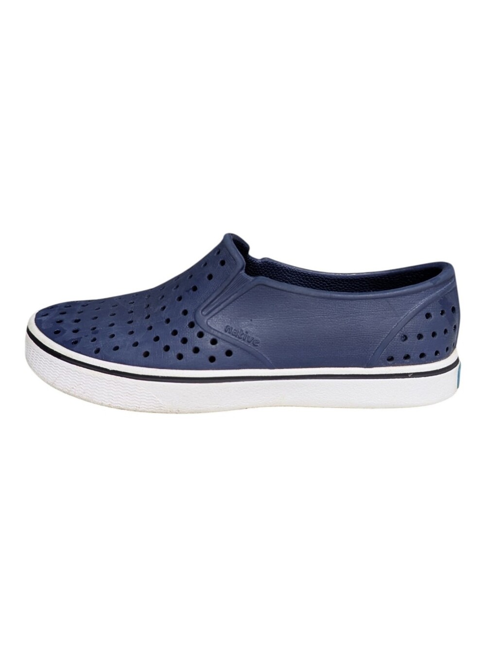 Native Kids Miles Navy Blue Slip On Rubber Shoes Sneaker Junior Youth Boys 2